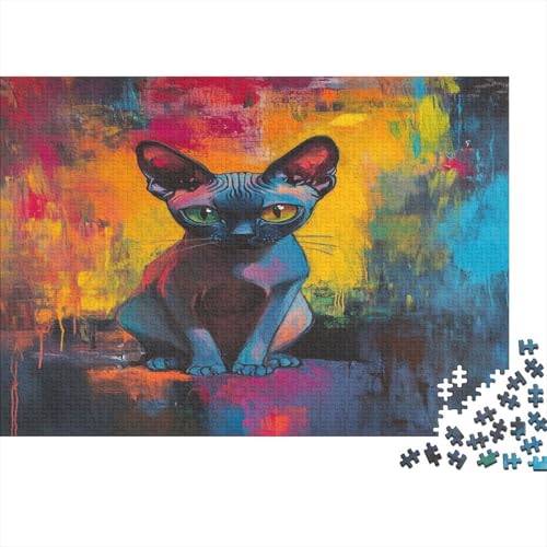 Sphinx Katze Puzzle 1000 Teile Erwachsene Puzzles Für Erwachsene Klassische Puzzles 1000 Teile Erwachsene Puzzlespiel Schwer Pädagogisches Spielzeug Erwachsene Kinder Puzzel 1000pcs (75x50cm) von DNAVSOETR