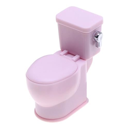Doll House Toilette, Doll House Decor Toilet Bowl, Miniatur-Zimmerdekoration, Miniatur-Toilette, mit Flush-Sound, Möbel, Zubehör Doll House Toilette, Doll House Decor Toilet Bowl, Miniatur-Zimmerdekoration, Miniatur-Toilette, mit Flush-Sound, Möbel, Zubehör von DNCG