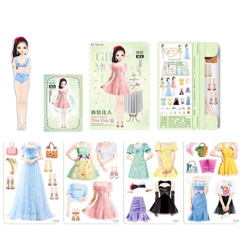 Modisches Puppen-Set, modische Papierpuppe, magnetische Anziehpuppen, -Papierpuppen, Prinzessinnen-Kostüme für Geburtstag, Kindertag Modisches Puppen-Set, modische Papierpuppe, magnetische Anziehpuppen, -Papierpuppen, Prinzessinnen-Kostüme für Geburtstag, Kindertag von DNCG