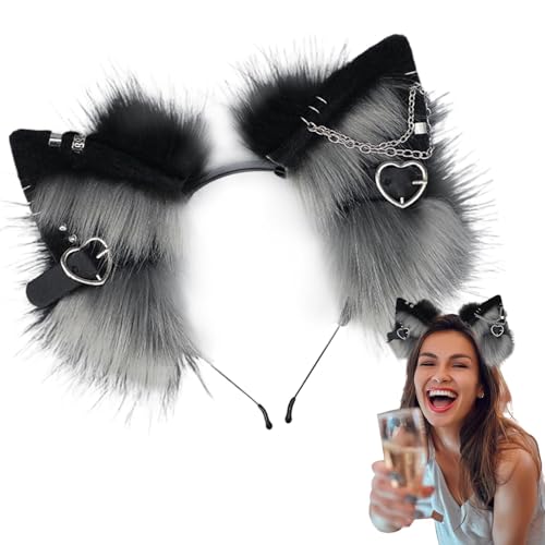 Plüsch Haarband mit Katzenohren, Tierohren Stirnband - Weiches Halloween Kopfband | Katzen-Stirnbänder für Familienfreunde, Kinder, Cosplay-Kostüme, Costum Plüsch Haarband mit Katzenohren, Tierohren Stirnband - Weiches Halloween Kopfband | Katzen-Stirnbänder für Familienfreunde, Kinder, Cosplay-Kostüme, Costum von DNCG