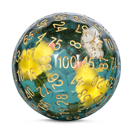 DNDND D100 Würfel mit Ente innen Harz 100 Seiten Würfel mit durchscheinender Tasche für D&D DNDND D100 Würfel mit Ente innen Harz 100 Seiten Würfel mit durchscheinender Tasche für D&D von DNDND