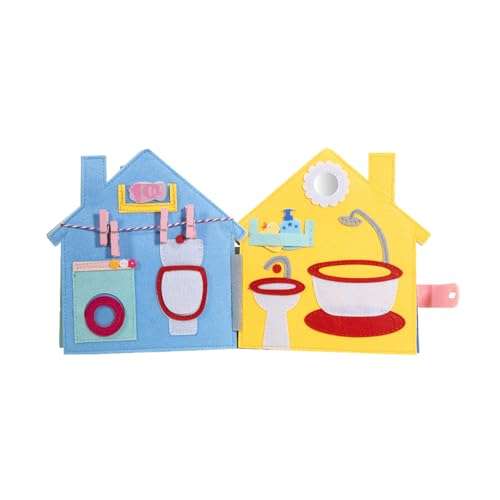 DOBWGXZ Busy Board, Montessori Spielzeug ab 1 Jahr, Activity Board Motorikspielzeug für Kleinkinder, 3D Filz Busy Book (Light Pink) DOBWGXZ Busy Board, Montessori Spielzeug ab 1 Jahr, Activity Board Motorikspielzeug für Kleinkinder, 3D Filz Busy Book (Light Pink) von DOBWGXZ