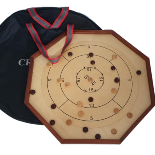 Crokinole Kanadisches Strategie-Brettspiel – offizielle Größe 69x69 cm - mit schönen Spielscheibenkomplett mit luxuriöser Trage- und Aufbewahrungstasche Crokinole Kanadisches Strategie-Brettspiel – offizielle Größe 69x69 cm - mit schönen Spielscheibenkomplett mit luxuriöser Trage- und Aufbewahrungstasche von DOCTOR SPORT
