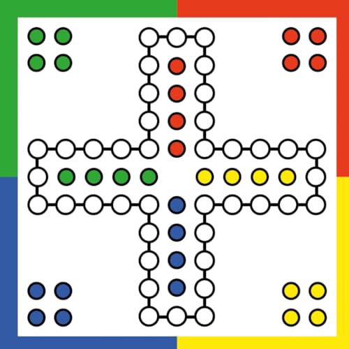 Ludo XXL - Dicke Plane - Garten Mensch Irritiere Dich Nicht - Spielfeldplane, PVC 510g/m² - mit Ösen alle 50 cm, für Firmenevent Geburtstagsfeier, Schulveranstaltungen (4 Spieler, 100x100cm) von DOCTOR SPORT