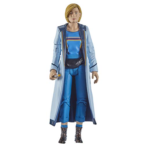 Doctor Who 13. Doktor Actionfigur (blauer Oberseite), inkl. Sonic-Schraubendreher und Tasche Zubehör – Jodie Whittaker Doctor Who Merchandise – Charakteroptionen – 14 cm von DOCTOR WHO
