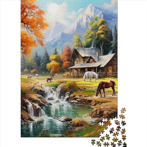 Alpine Ruhe Puzzle 1000 Teile Schwer Puzzle Spielzeug Lernspiel Impossible Herausforderung Spielzeug Für Erwachsene Und Kinder in Bewährter 1000pcs (75x50cm) von DOEMTY
