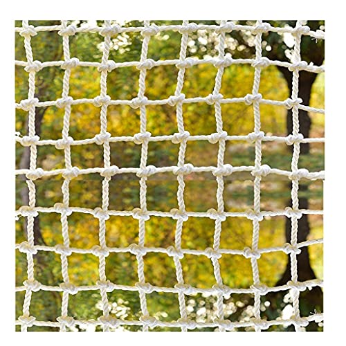 DOEMTY Indoor-Outdoor-Sicherheitsnetz,Kinderkletternetz,Auf Kinderbalkontreppen-Trampolin auftragen,Weißes Seilnetz(2X3m/6.6X9.8ft) von DOEMTY