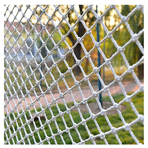 DOEMTY Kindersicherheitsnetz Kletternetz Outdoor-Kletternetz für Kinder Pflanzenzaun Seilnetze Weiß Balkonschutznetz(2X2m/6.6X6.6ft) von DOEMTY