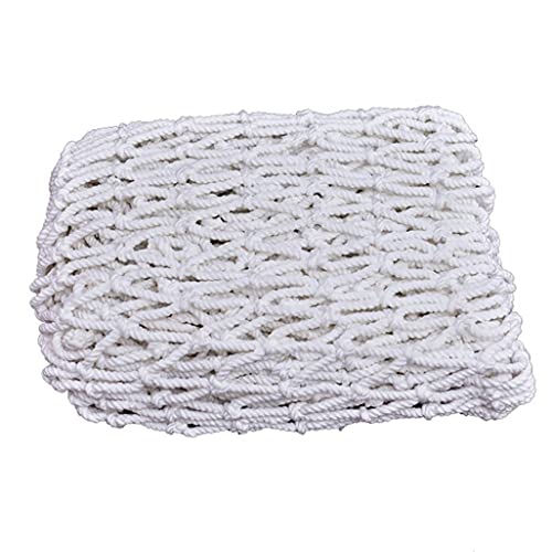 DOEMTY Outdoor geflochtene Seilnetz Nylon net 8mm * 10cm Partition dekorative Fischerei Net Schutznetz weißes Seil Kinderkatze(1X1m/3.3X3.3ft) von DOEMTY