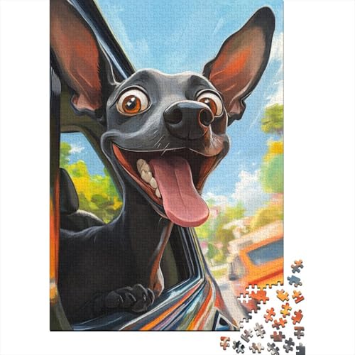 Dobermannn Puzzle 1000-teilige Schwer Puzzle Spielzeug Pädagogisches Spiel Impossible Herausforderung Spielzeug Für Erwachsene Kinder 1000pcs (75x50cm) von DOEMTY