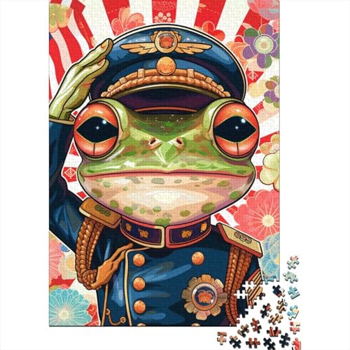 Frosch Gruß Puzzle 1000 Teile Schwer Puzzle Spielzeug Lernspiel Impossible Herausforderung Spielzeug Für Erwachsene Und Kinder in Bewährter 1000pcs (75x50cm) von DOEMTY