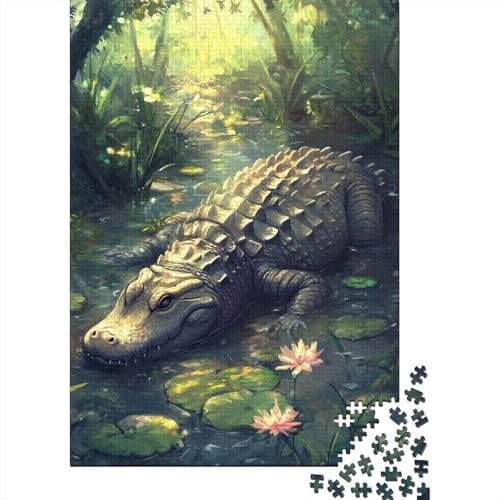 Krokodil Puzzles 1000 Teile Schwer Puzzle Spielzeug Pädagogisches Spiel Impossible Herausforderungsspielzeug Für Erwachsene Und Kinder in Bewährter 1000pcs (75x50cm) von DOEMTY