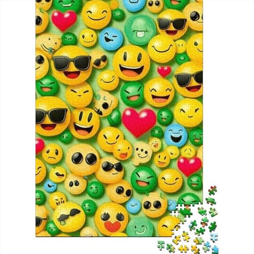 Lächelndes Gesicht Puzzles 1000 Teile Schwer Puzzle Spielzeug Lernspiel Impossible Herausforderung Spielzeug Für Erwachsene Und Kinder in Bewährter 1000pcs (75x50cm) von DOEMTY