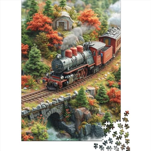 Traum Zug Puzzles 1000 Teile Schwer Puzzle Spielzeug Lernspiel Impossible Herausforderung Spielzeug Für Erwachsene Und Kinder in Bewährter 1000pcs (75x50cm) von DOEMTY