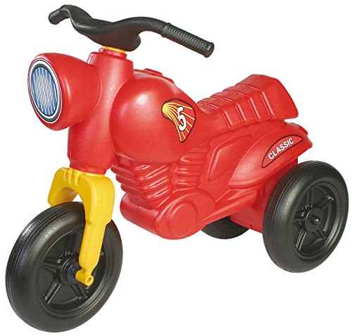 Dreirad Trike Rutscher Motorrad Classic 5 Maxi Kinder Laufrad Lauflernrad (Rot) von DOHÁNY