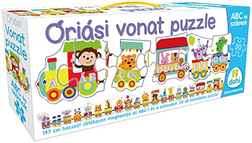 Puzzle Kinder Lernpuzzle 2in1 ABC/123 Zug Alphabet Zahlen 197 cm lang 20-TLG +3J von DOHÁNY