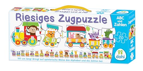 Puzzle Kinder Lernpuzzle 2in1 ABC/123 Zug Alphabet Zahlen 197 cm lang 20-TLG +3J von DOHÁNY