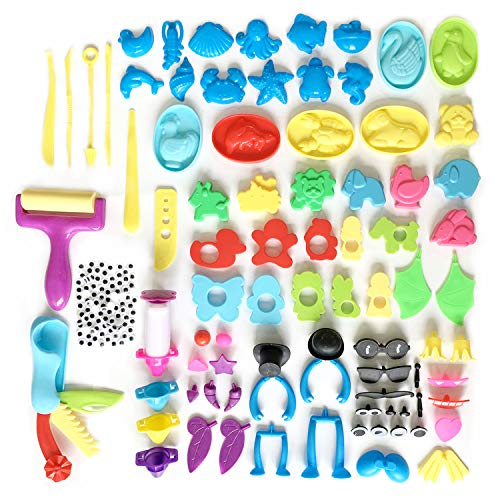 DOITEM Knetwerkzeug Teig Plastilin Werkzeuge, Knete Zubehör Formen Tiere und Formen Ausdruck, 136 Stück DOITEM Knetwerkzeug Teig Plastilin Werkzeuge, Knete Zubehör Formen Tiere und Formen Ausdruck, 136 Stück von DOITEM