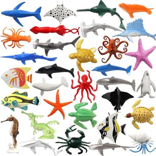 DOITEM Meerestiere Spielzeug National Spielzeuge Realistisch Unterwasser Tiere Badespielzeug Figuren für Kinder Zum Lernen, Party, Kuchen von DOITEM