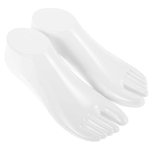 DOITOOL 1 Paar Fußmodellständer Schuhfrauen Fußpuppe Für Schuhe Schaufensterpuppenständer Mannequin-fuß Socken Drinnen Fuß Schaufensterpuppe Realistischer Weiblicher Fuß Stand Plastik Weiß von DOITOOL