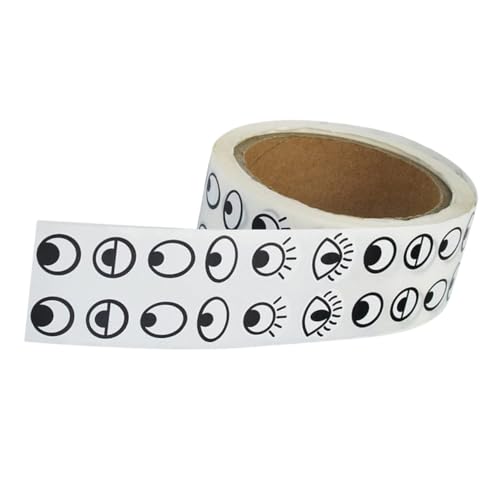 DOITOOL 1 Rolle Augenaufkleber Augenschutzaufkleber Selbstklebende Bastelaufkleber runde aufkleberetiketten Wimpernstreifen üben Kupferplattenaufkleber Black von DOITOOL