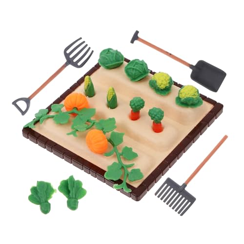 DOITOOL 1 Satz Farm-Tool-Modell Miniatur-Kleingartengemüse Mini-Rechen winzig Mini Gemüsefeld Landschaftsmodell Gemüsefeld-Dekoration Werkzeug Bauernhof Figur Mini-Farm-Modell Plastik von DOITOOL