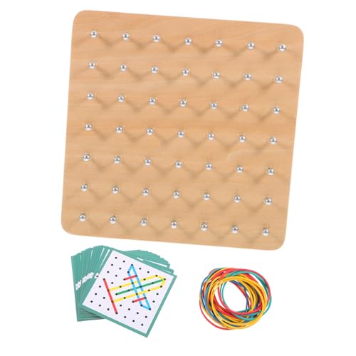 DOITOOL 1 Satz Holznagelbrett Geotafeln für das Klassenzimmer Kleinkindes sensorisches Steckspielzeug Vorschul-Geoboard mathematisches Lernspielzeug Game Pegboard Weiß von DOITOOL