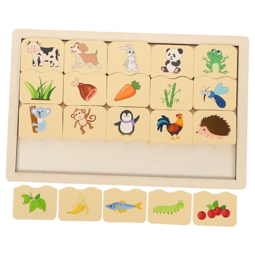 DOITOOL 1 Satz Lernspielzeug Holz Puzzle Matching Puzzle für Fördert Kognitive Fähigkeiten und Farberkennung für Vorschule und Frühkindliche von DOITOOL