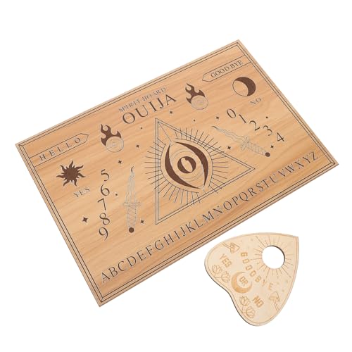 DOITOOL 1 Satz hölzerne Ornamente gruselig Wohnkultur Hexe Planke Divination Pendel Holzplatte Pendel-Antworttafel Pendelbrett aus Holz Pendeldiagramm Spiritboard Spirit Board. Beige DOITOOL 1 Satz hölzerne Ornamente gruselig Wohnkultur Hexe Planke Divination Pendel Holzplatte Pendel-Antworttafel Pendelbrett aus Holz Pendeldiagramm Spiritboard Spirit Board. Beige von DOITOOL