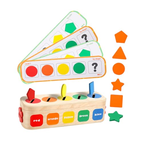 DOITOOL 1 Satz zum Sortieren von Geometrien Formen Lernen sortieren Sortierer für Babyformen Kleinkindes sensorisches Formensortierer für Kleinkinder Holz von DOITOOL