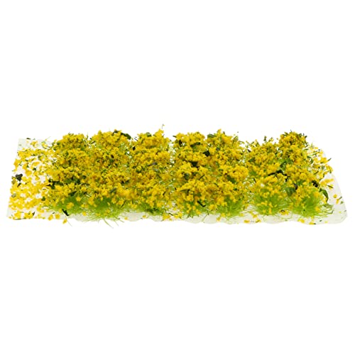 DOITOOL 1 Schachtel Sandtisch DIY Material Märchengarten Klein Falsches Moos Mini Szene Simulation Rasen Künstlicher Blumencluster Simulationsanlage Yellow Plastik von DOITOOL