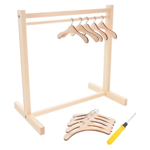 DOITOOL 1 Set Kleiderständer Für Puppen Aus Holz – Kleiderbügel Für Miniaturpuppen Puppenhauszubehör Zum Präsentieren Von Prinzessinnenkleidern Zum Ordnen Von Baby-Outfits DOITOOL 1 Set Kleiderständer Für Puppen Aus Holz – Kleiderbügel Für Miniaturpuppen Puppenhauszubehör Zum Präsentieren Von Prinzessinnenkleidern Zum Ordnen Von Baby-Outfits von DOITOOL