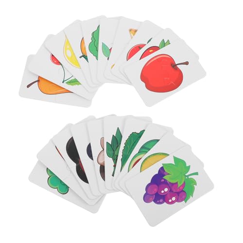 DOITOOL 1 Set Obststapelfrüchte Apfelpuzzle Gemüsepuzzle Klobiges Lebensmittelpuzzle Obst Aufreihspiel Lebensmittelaufkleber Für Positive Obstaufkleber Obstspielzeugpapier von DOITOOL