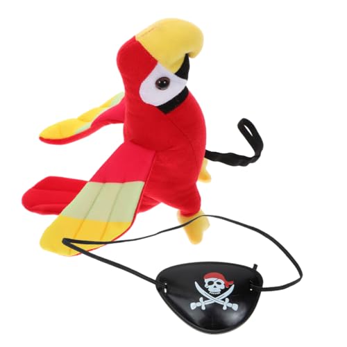 DOITOOL 1 Set Piraten Papagei Schulter Requisite Halloween Plüsch Papagei Stofftier Piraten Kostüm Zubehör für von DOITOOL
