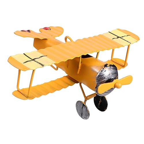 DOITOOL 1 Stück Eisenflugzeugmodell Dekoratives Flugzeug Modellflug Ebene Vintage Flugzeugdekor Yellow Schmiedeeisen DOITOOL 1 Stück Eisenflugzeugmodell Dekoratives Flugzeug Modellflug Ebene Vintage Flugzeugdekor Yellow Schmiedeeisen von DOITOOL