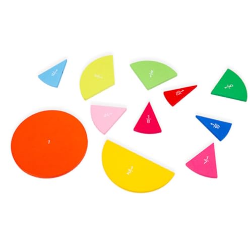 DOITOOL 1 Stück Lernhilfe Fraction Circles Bruchscheiben für Mathe Lernspielzeug Bruchverständnis und Zählfähigkeiten Sicheres und Farbenfrohes Design von DOITOOL