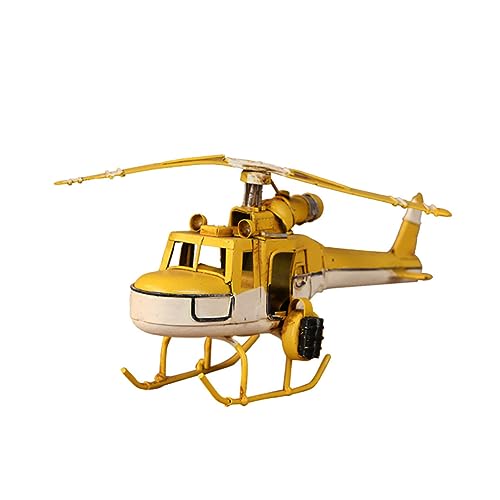 DOITOOL 1 Stück Retro Flugzeugmodell Biplane für Wohnzimmer Schaufenster und Gelb Vintage Flugzeug Ornament für Sammler und Klassischer Handwerkskunst von DOITOOL