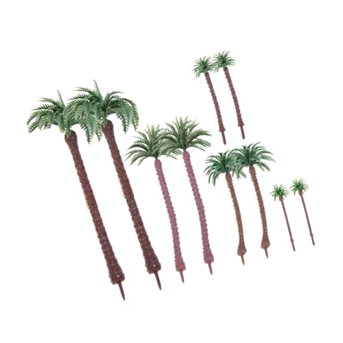 DOITOOL 10 Stück Kokospalmen Modell Landschaftsbaum Palmen Palmen Miniatur Künstliche Bäume Mini Bäume Maßstabsgetreue Modellbäume Heimlandschaft Kokospalmen Modell Kleine Mini von DOITOOL