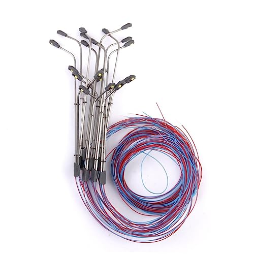 DOITOOL 10 Stück Simuliertes Straßenlichtmodell Modell Einer Straßenlaterne Laternenpfähle Modellbahn Zubehör Doppelt Modelleisenbahn-straßenlaterne Weiß Laternenmast DOITOOL 10 Stück Simuliertes Straßenlichtmodell Modell Einer Straßenlaterne Laternenpfähle Modellbahn Zubehör Doppelt Modelleisenbahn-straßenlaterne Weiß Laternenmast von DOITOOL