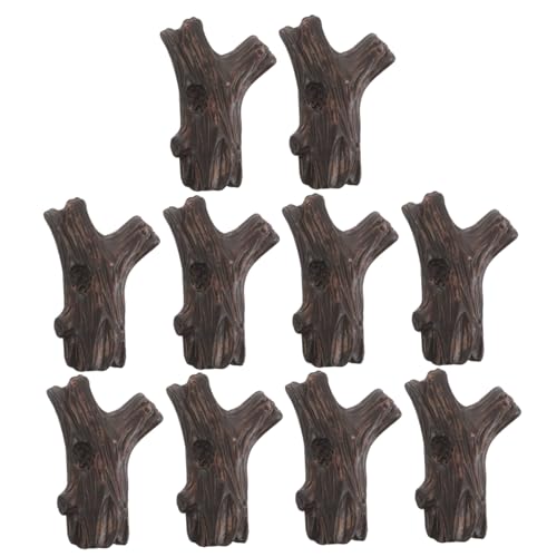 DOITOOL 10 Stück Teiliges Mini Baumstumpf Resin Figuren für Miniatur Garten Landschaft DIY Modelleisenbahn Sandtisch Dekoration Puppenhaus Garten Accessoires von DOITOOL