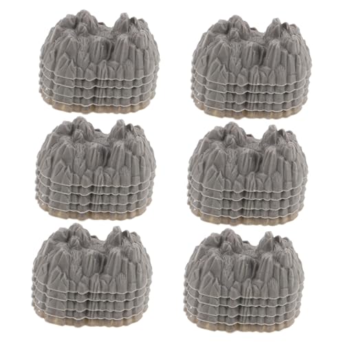 DOITOOL 100 Stück Miniature Simulation Stone Rocks Plastikteile für Landschaft Sandtisch Dekor Kleine Steine für Bastelprojekte Aquarium Deko von DOITOOL