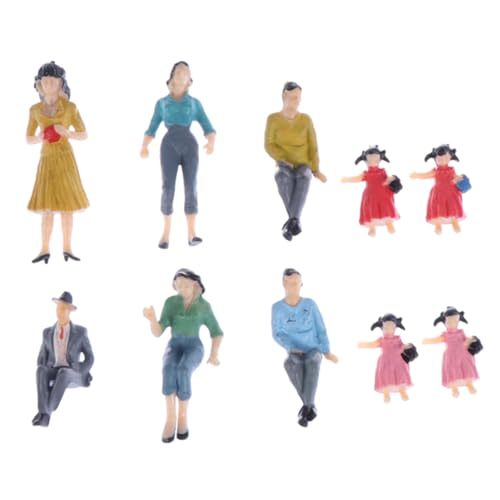 DOITOOL 10Stücke Miniaturfiguren Landschaftsfiguren für Modellbahnen Architektur und Szenenbau Farben Realistische Details für Modelleisenbahnen von DOITOOL
