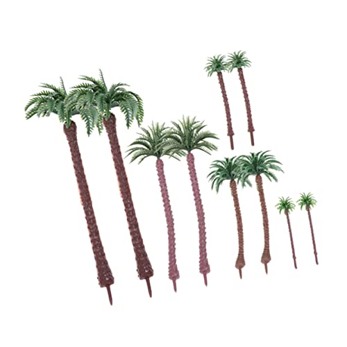DOITOOL 10Stücke Teiliges Palmenmodell Kunststoff Mini Kokosnussbaum für DIY Landschaftsdekoration für Sandtischmodelle und Projekte von DOITOOL