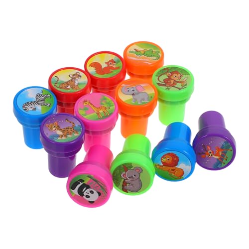 DOITOOL 12 Stück Cartoon-Tierrobbe Stempelmarker für, waschbar Briefmarken für Kleinkinder Kindermarken Selbstfärbender Stempel Briefmarken Kleinkind Stempel Plastik DOITOOL 12 Stück Cartoon-Tierrobbe Stempelmarker für, waschbar Briefmarken für Kleinkinder Kindermarken Selbstfärbender Stempel Briefmarken Kleinkind Stempel Plastik von DOITOOL
