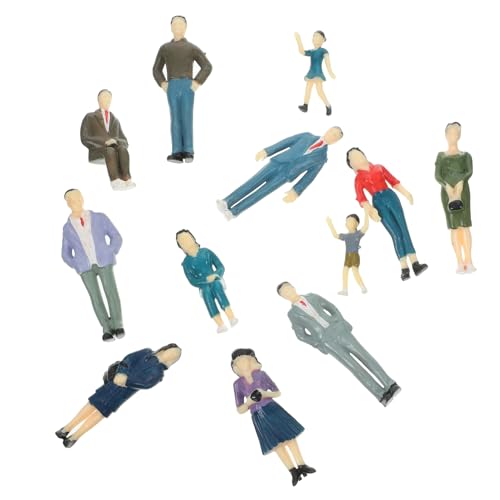 DOITOOL 12 Stück Maßstab Miniatur Menschen für Landschafts und Schulanlagen Langlebige Geruchsfreie Spielfiguren für Kreative Modellbauprojekte von DOITOOL
