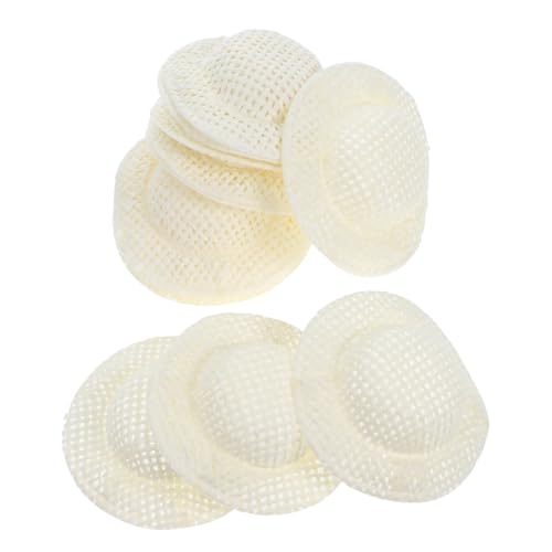 DOITOOL 12 Stück Papierhutpuppe Kleine Hüte Zum Basteln Kleine Spielsachen Kleiner Hut DIY Stütze Miniaturhüte Mini-imitationshüte Mini-hüte Kleiner Zylinder Hüte Miniatur Papier Beige von DOITOOL