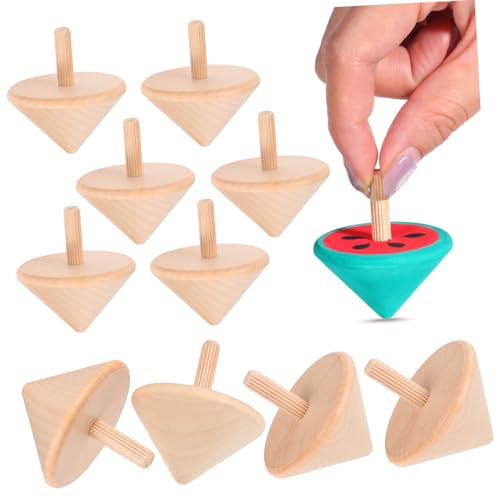 DOITOOL 12Stücke Teiliges Holz Gyro für DIY und Basteln Sicheres Motorik und Kreativität für Kleinkinder und Vorschulkinder von DOITOOL