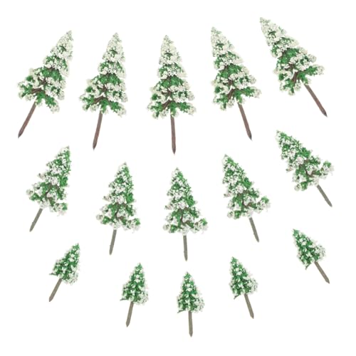 DOITOOL 15 Stück Mini-zedernbaum Kiefernmodell -zedernbäume Baummodell Puppenhausbaum Miniaturbaum Miniaturbäume Zum Basteln Grüner Landschaftsbaum Diorama-minibäume Modellbäume Plastik von DOITOOL