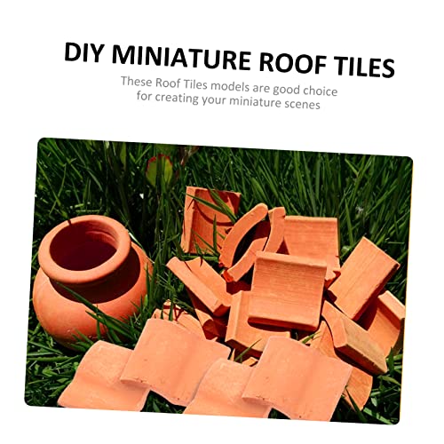 DOITOOL 150 Stck Teiliges Miniatur Dachziegel für DIY Micro Landscape Decor Realistische Kleine Sandtisch Dachziegel aus Langlebigem Material für Puppenhaus Gartenhaus und Modellbau von DOITOOL