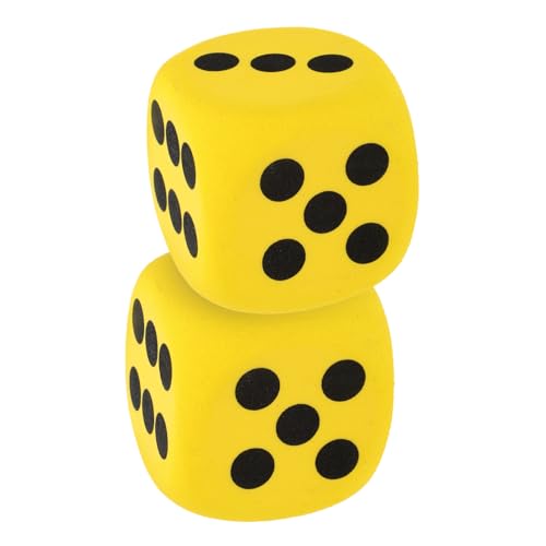 DOITOOL 2 Jumbo-Schaumstoffwürfel – Gelbe Riesige Weiche Würfel Für Spiele Im Klassenzimmer Partyaktivitäten Und Zum Lernen – Sicherer Eva-Schaum Mit Abgerundeten Ecken – Perfekt Für von DOITOOL